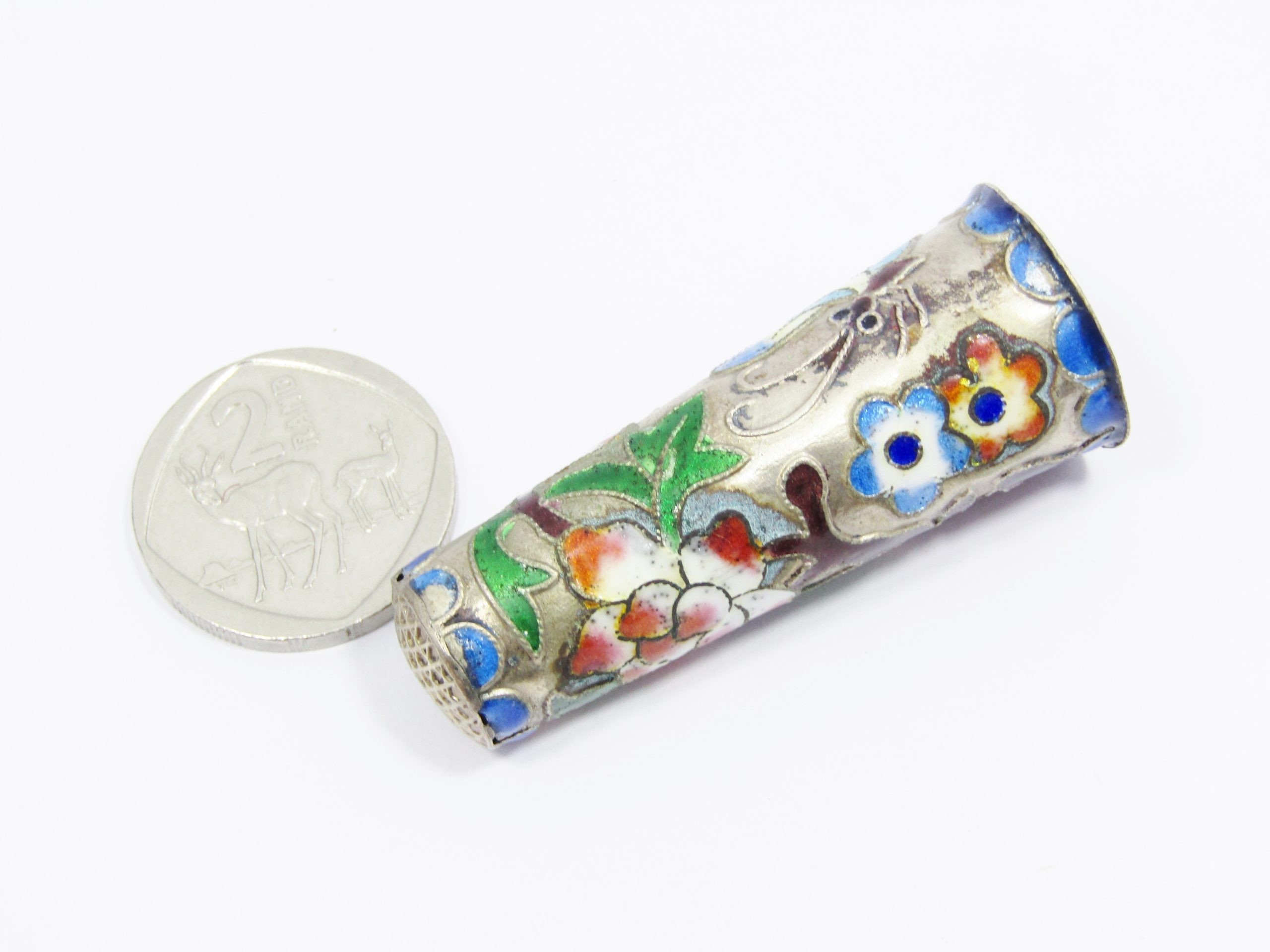 A Lovely Tall Cloisonne Thimble