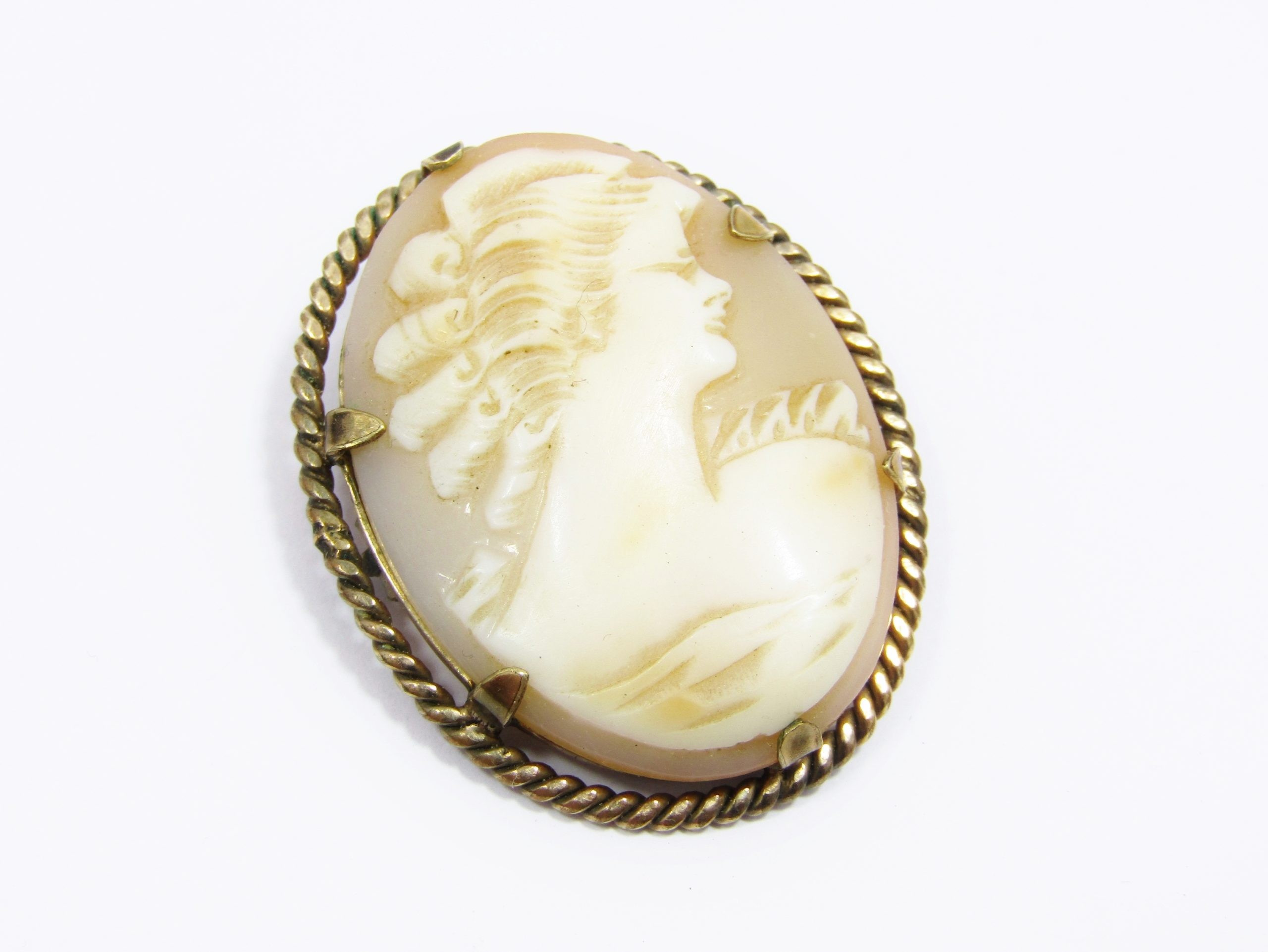 A Beautiful Rolled gold Carved Cameo