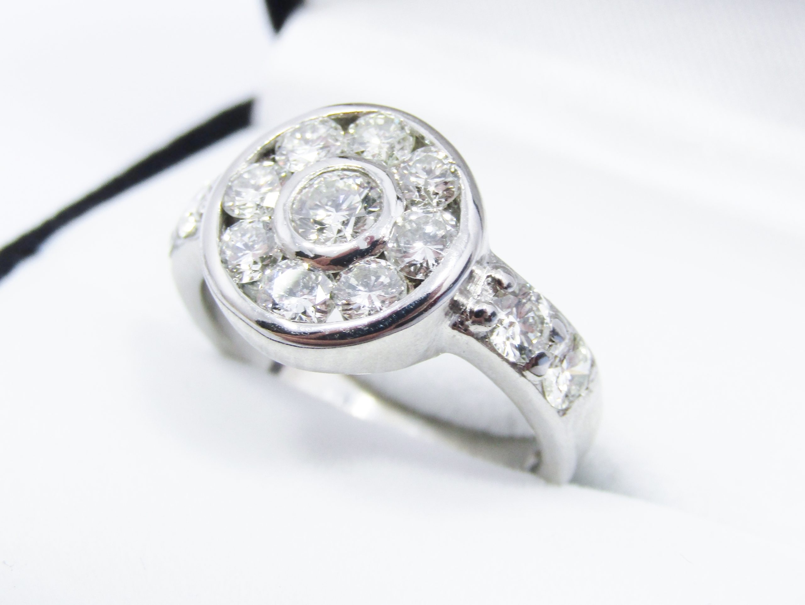 Exquisite 1.4CTW Natural Diamond & Palladium Ring