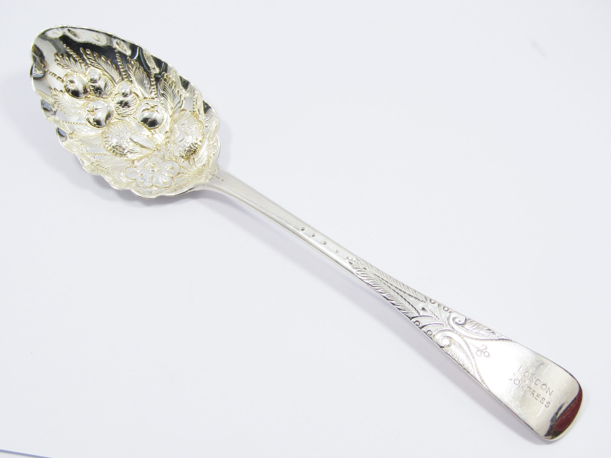 Beautiful Antique (c1816) Scottish Hallmarked Silver Berry Spoon