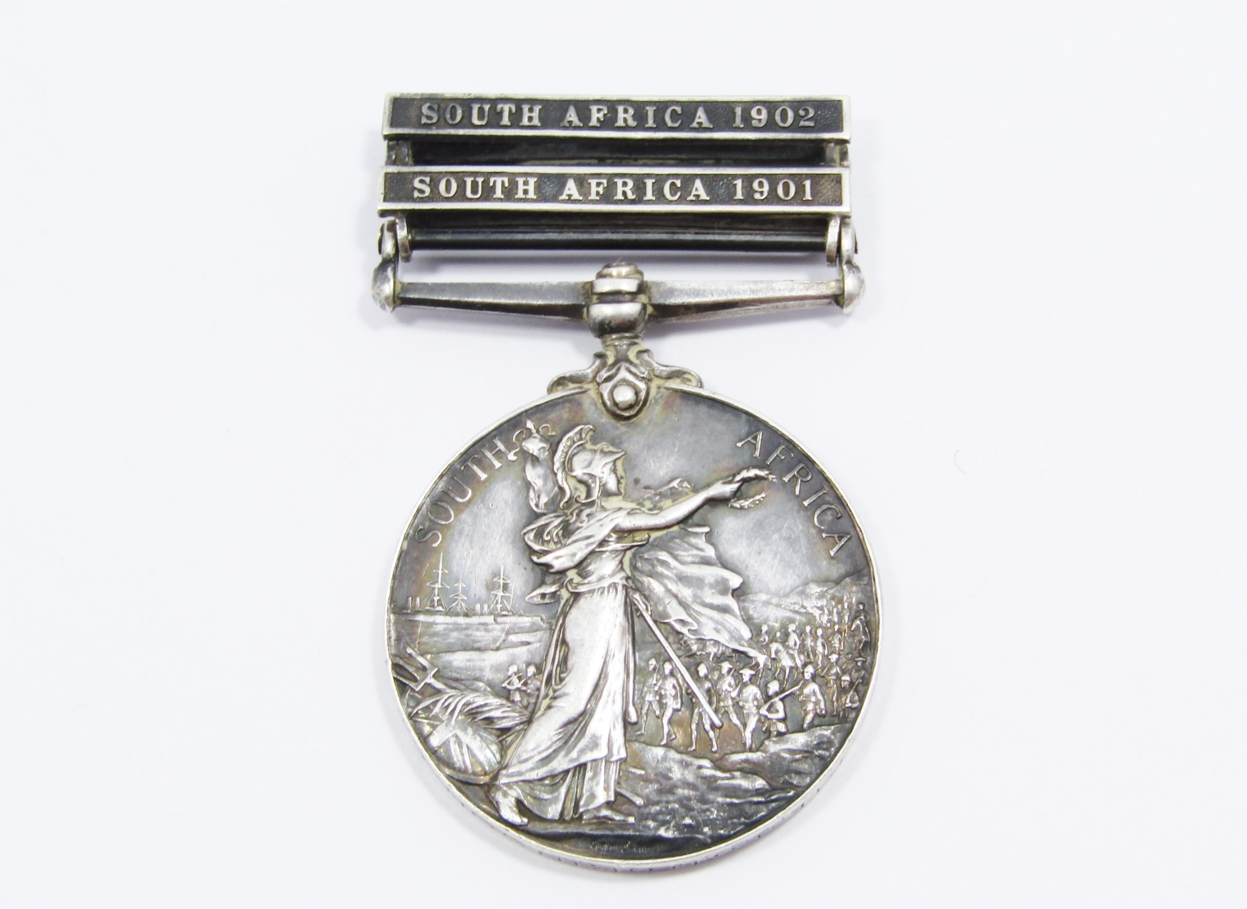 King's South Africa Medal - Solid Silver Boer War Medal circa 1902