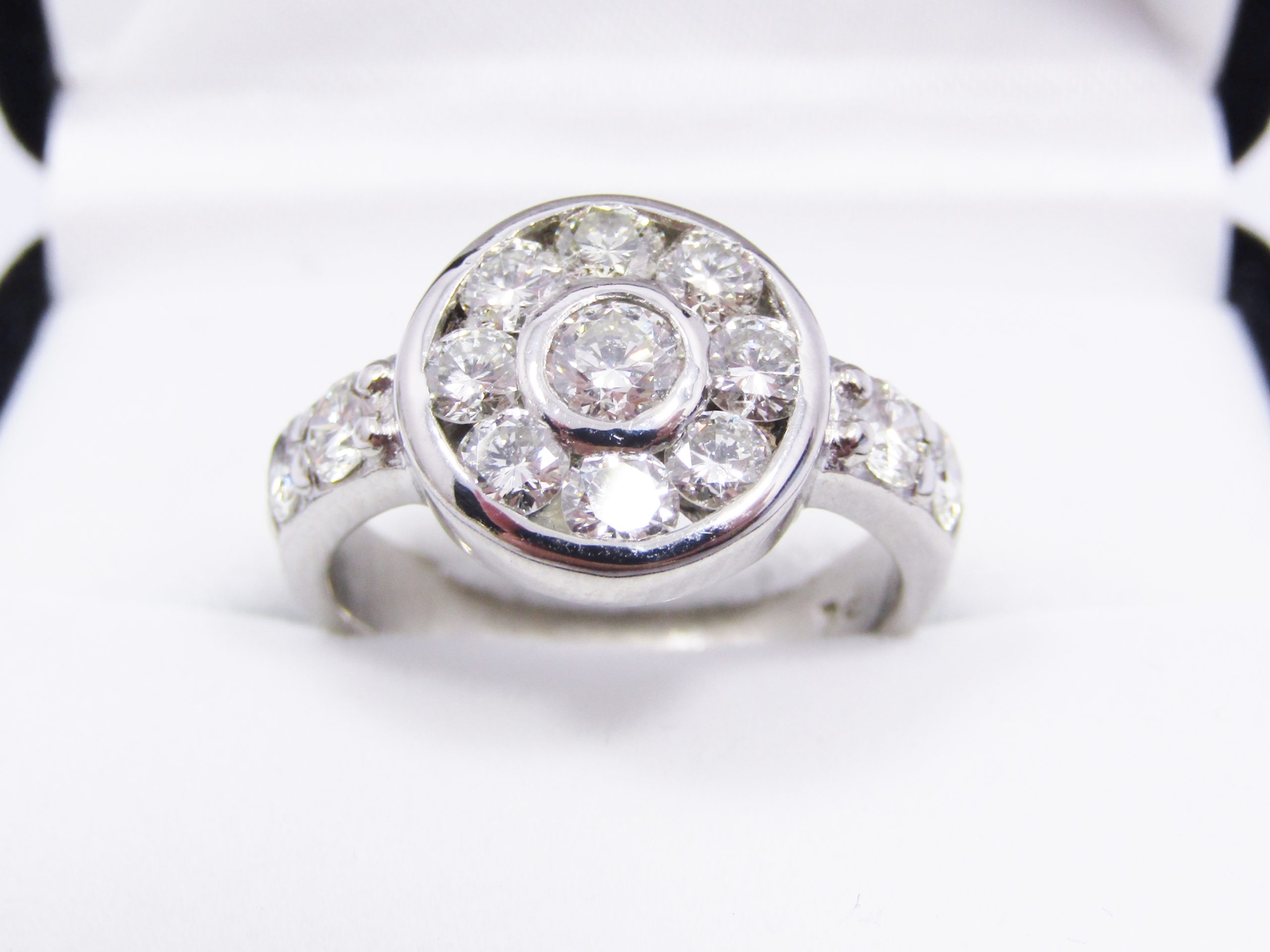 Exquisite 1.4CTW Natural Diamond & Palladium Ring