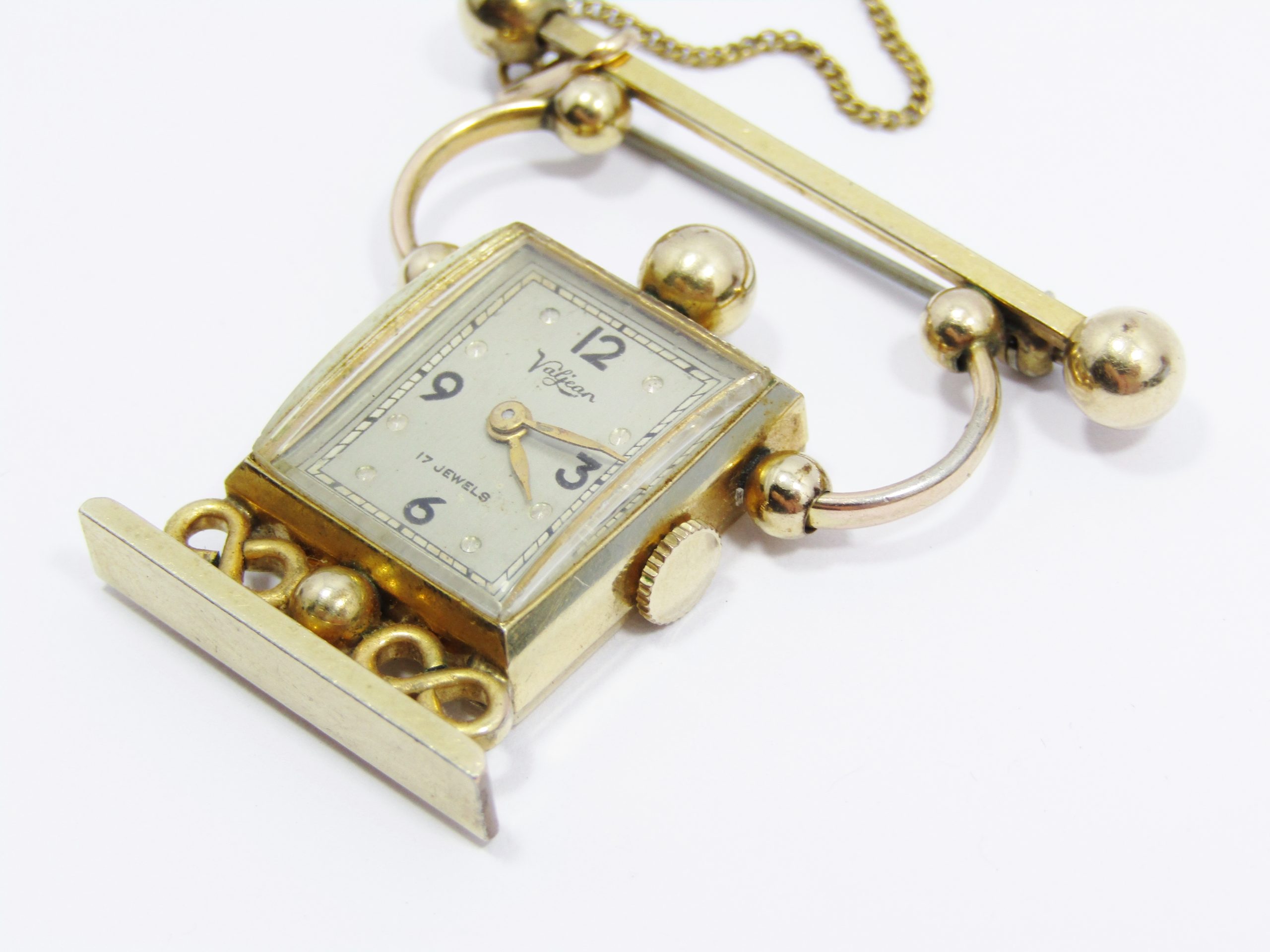 Beautiful Vintage 10K Rolled Gold Lapel Watch