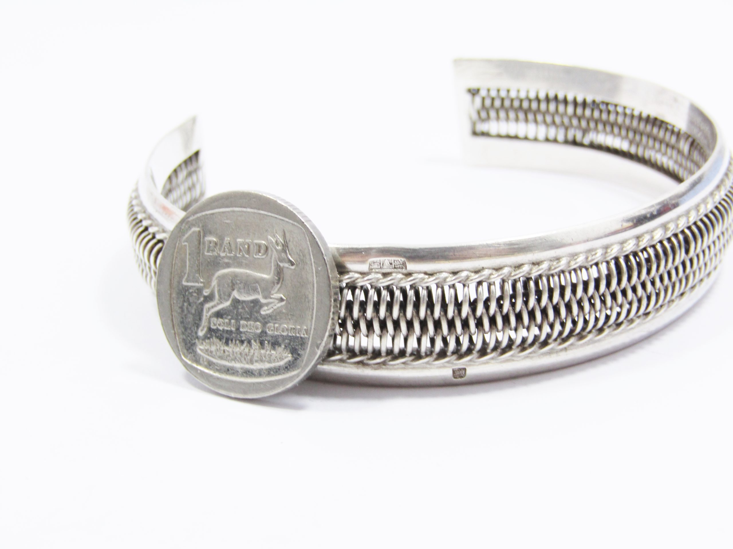 A Gorgeous Textured Cuff with Egyptian hallmarks   Bangle in 800 Silver