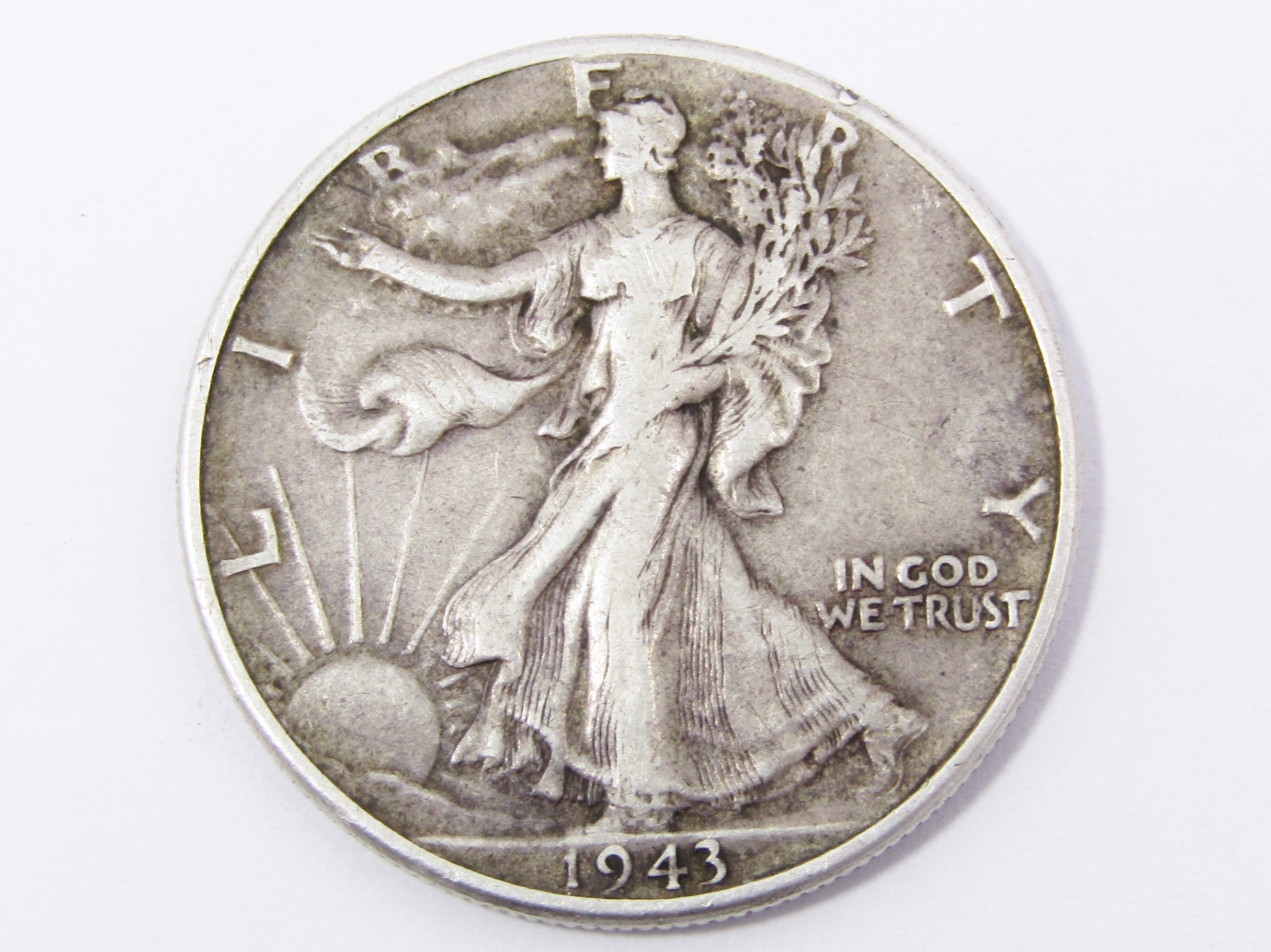 World War 2 (c1943) American Liberty Half Dollar Coin