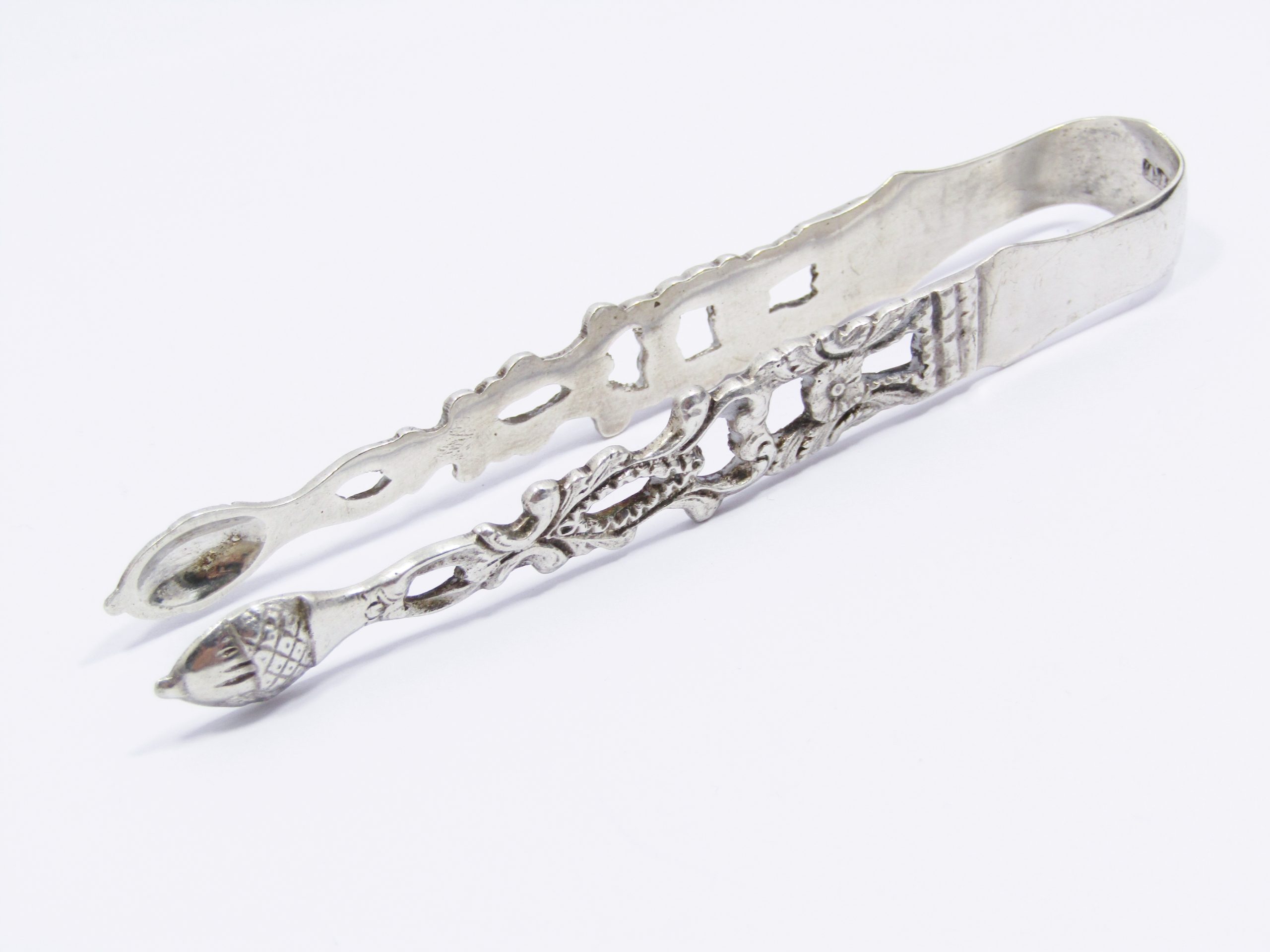 Beautiful Antique (c1896) Silver Hallmarked Sugar Tongs