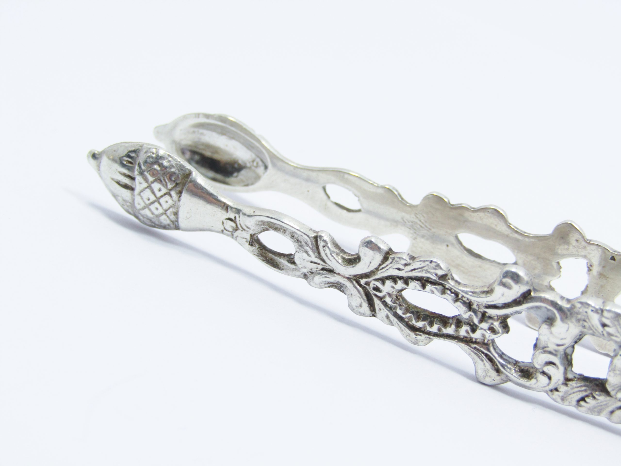 Beautiful Antique (c1896) Silver Hallmarked Sugar Tongs