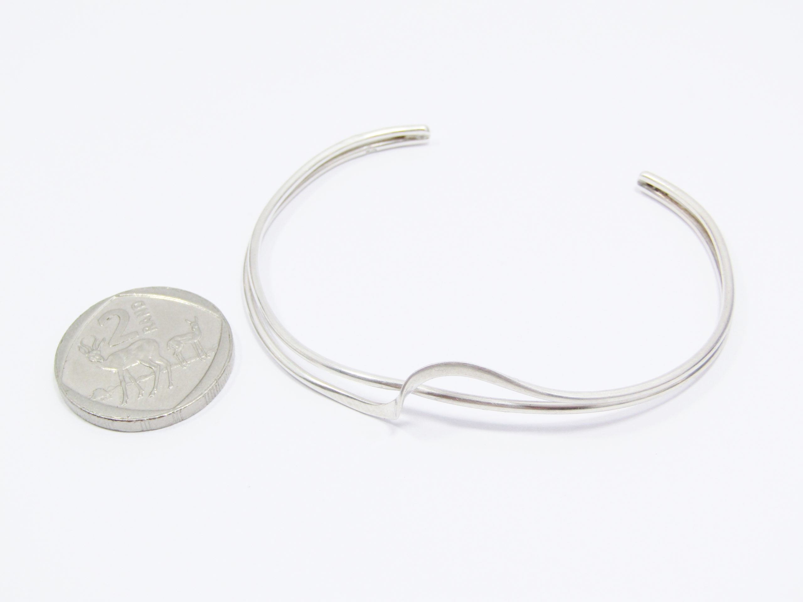 A Gorgeous Dainty Cuff Bangle in Sterling Silver