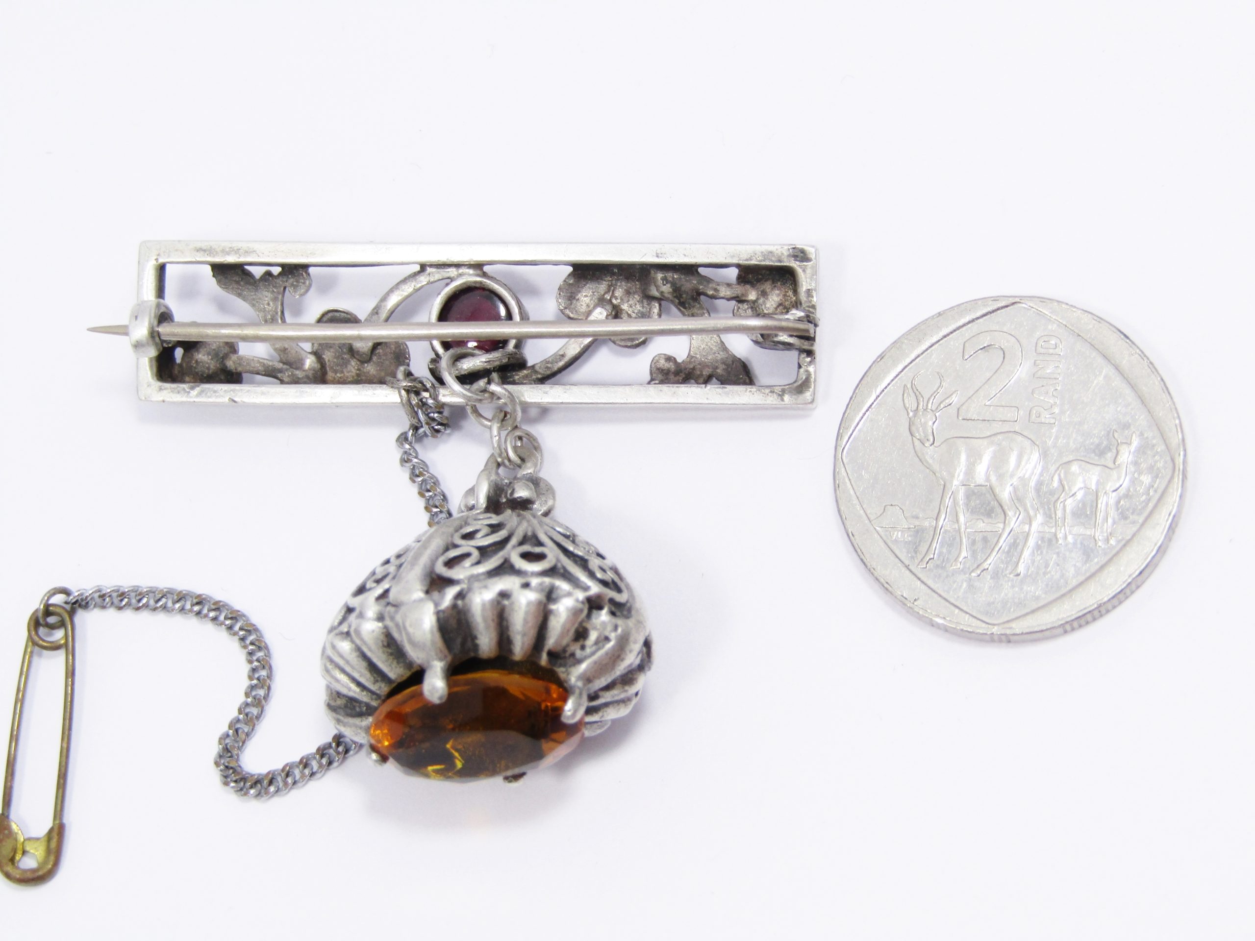 A Gorgeous Vintage Bar Brooch In a Candida Style Brooch in Sterling Silver