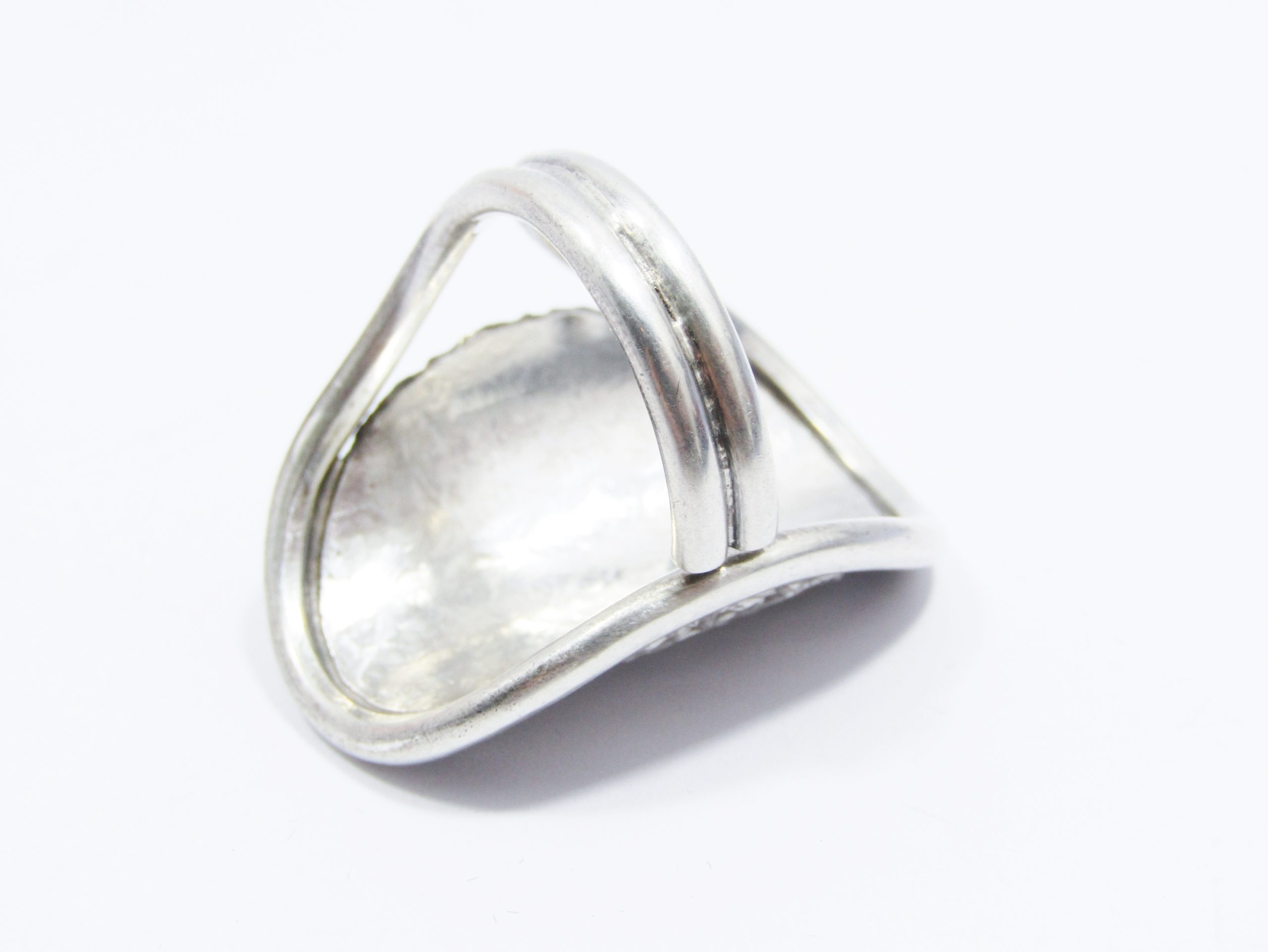 A Beautiful Broad Textured Ring in Sterling Silver.