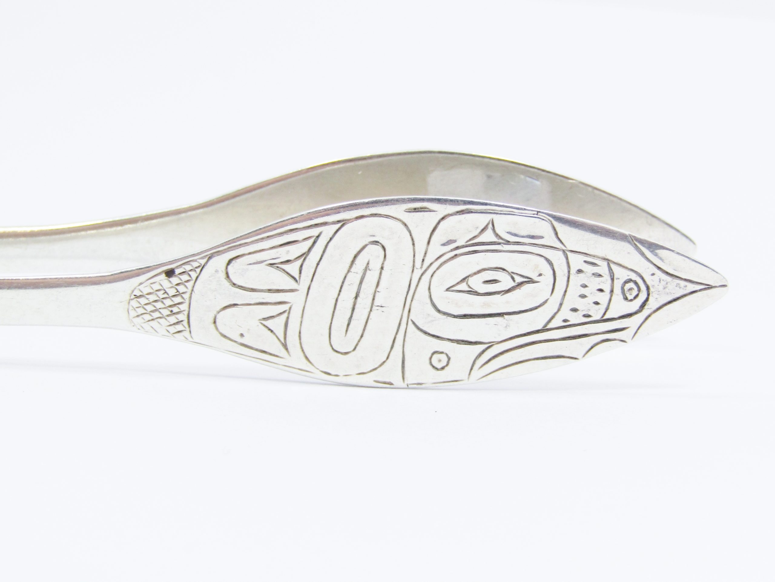 Rare Find! Salish (Pacific Northwest) Sterling Silver Tongs