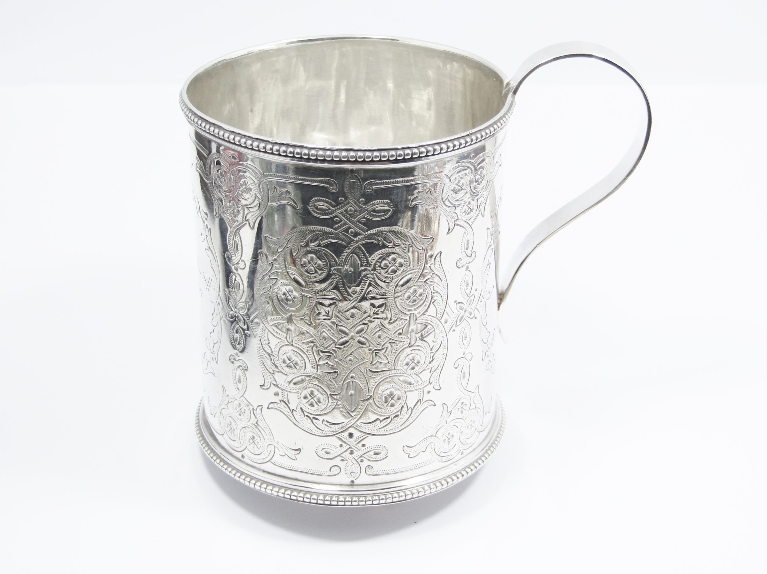 Exquisite! Antique (c1864) Hallmarked Silver Mug