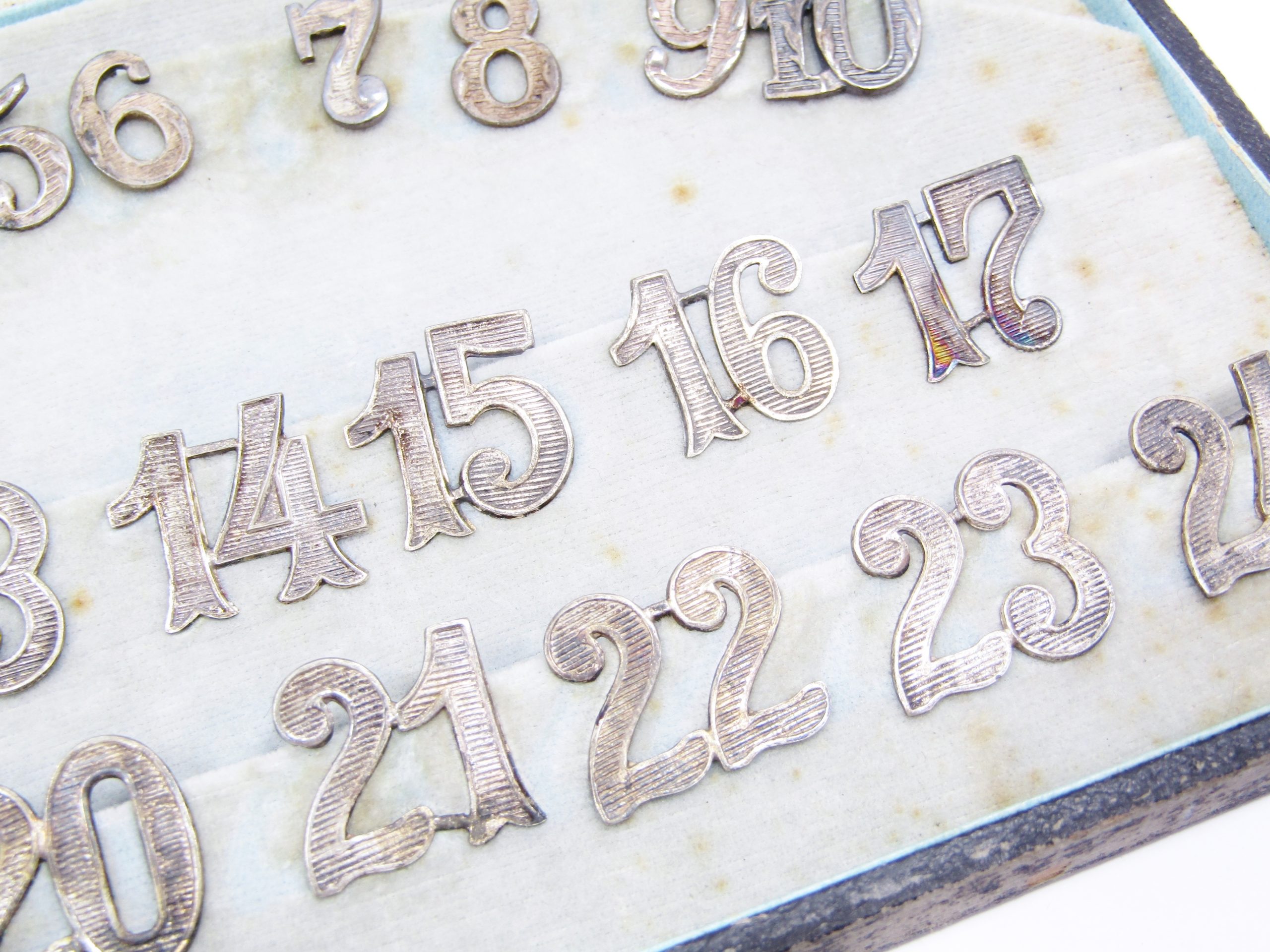 Antique/Vintage Place Setting Numbers in Box