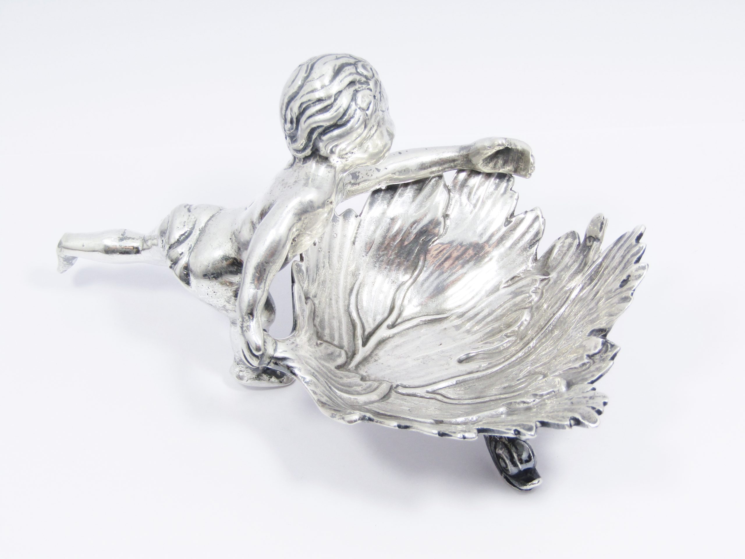 Exquisite! Ornate Art Nouveau Large Sterling Silver Salt Cellar