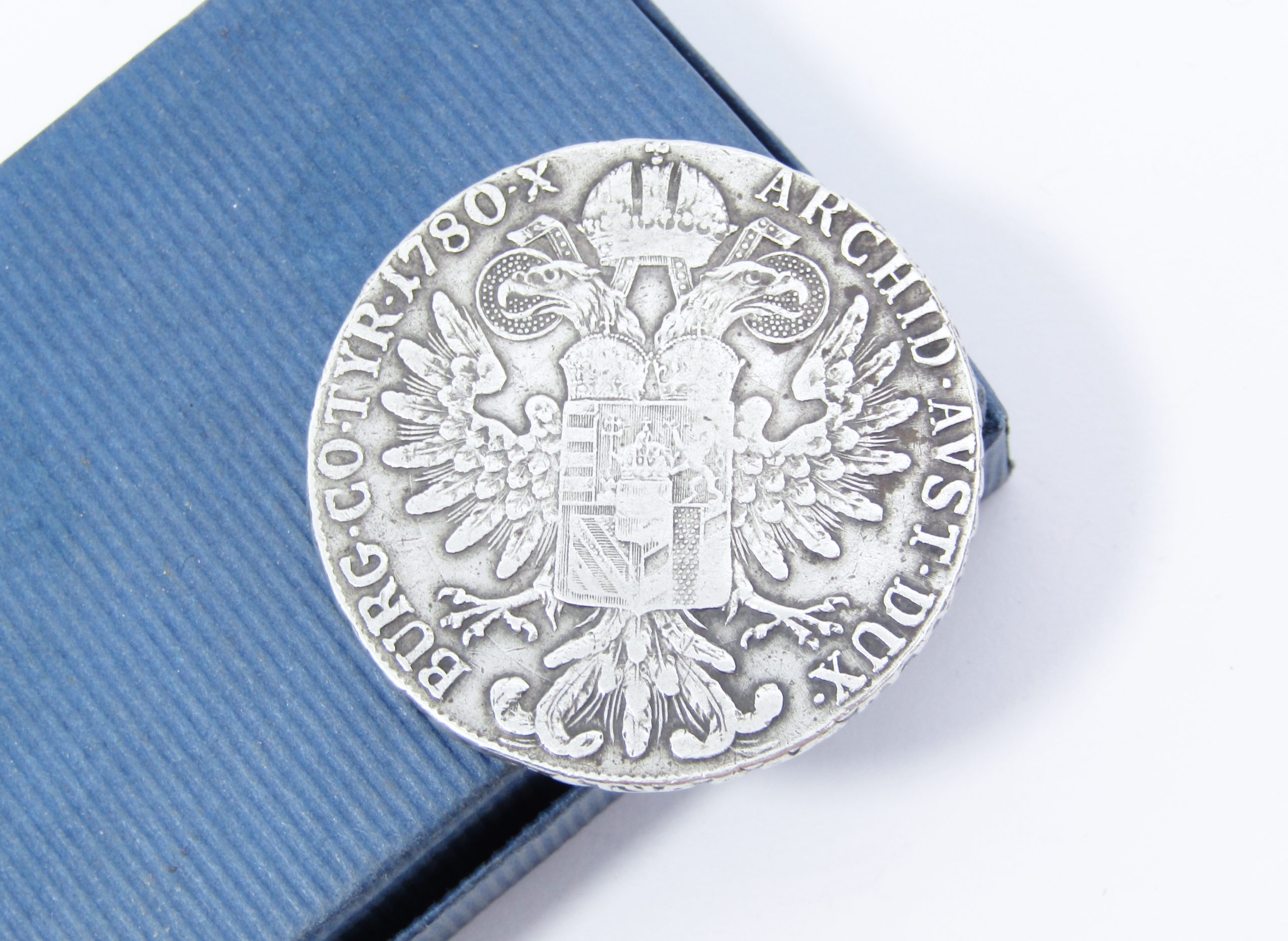 Stunning Large Solid Silver Large Maria Theresa Thaler Coin Pendant