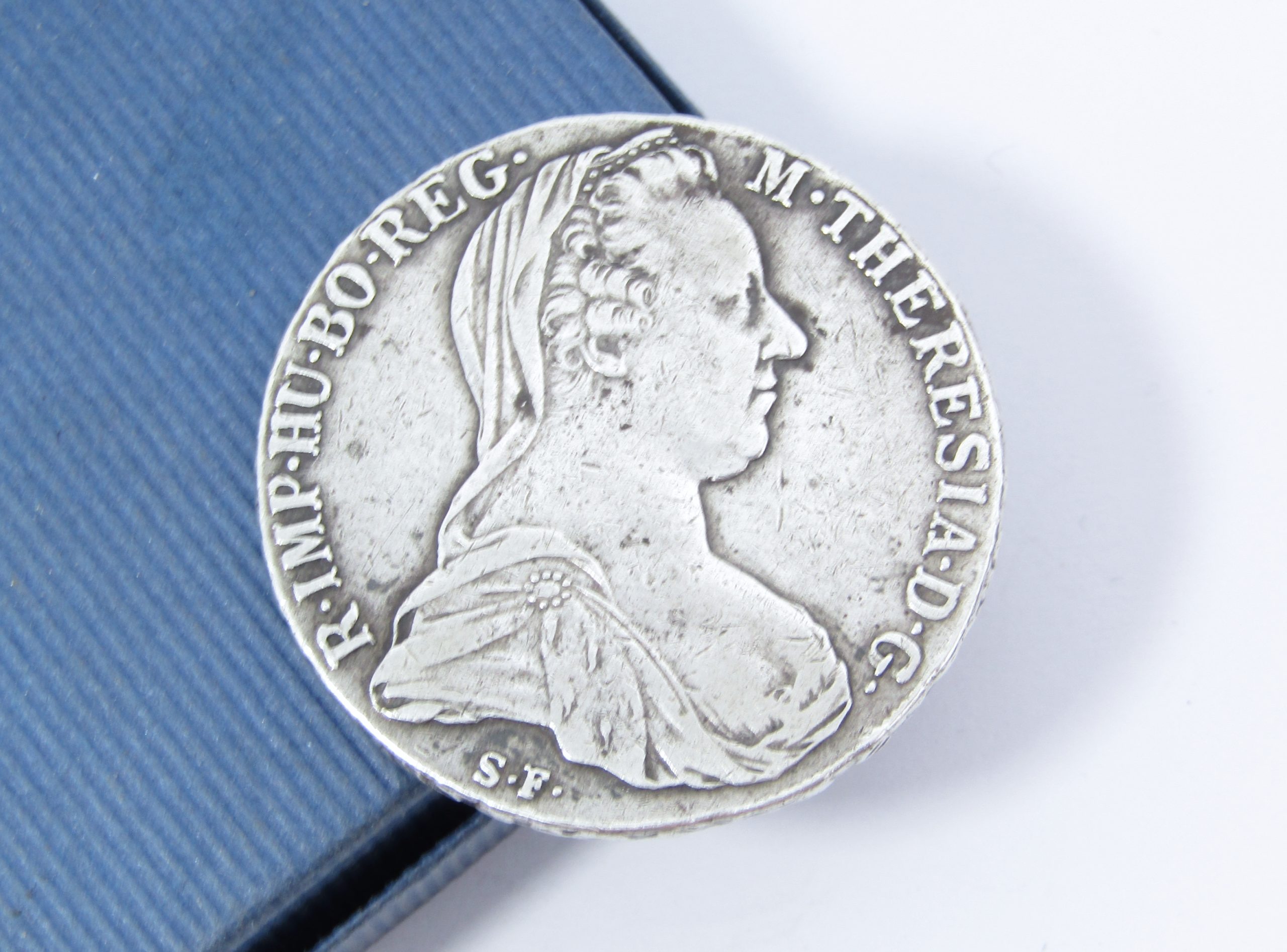 Stunning Large Solid Silver Large Maria Theresa Thaler Coin Pendant