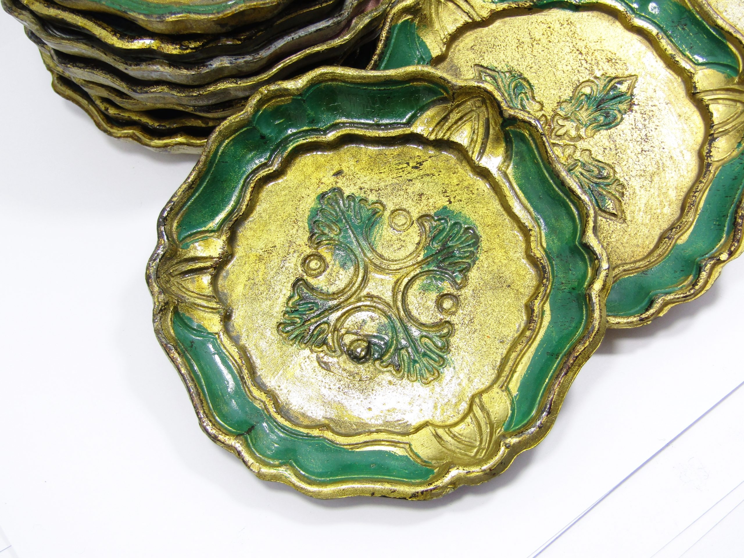 Lovely! Twelve Italian Florentine Coasters Lot