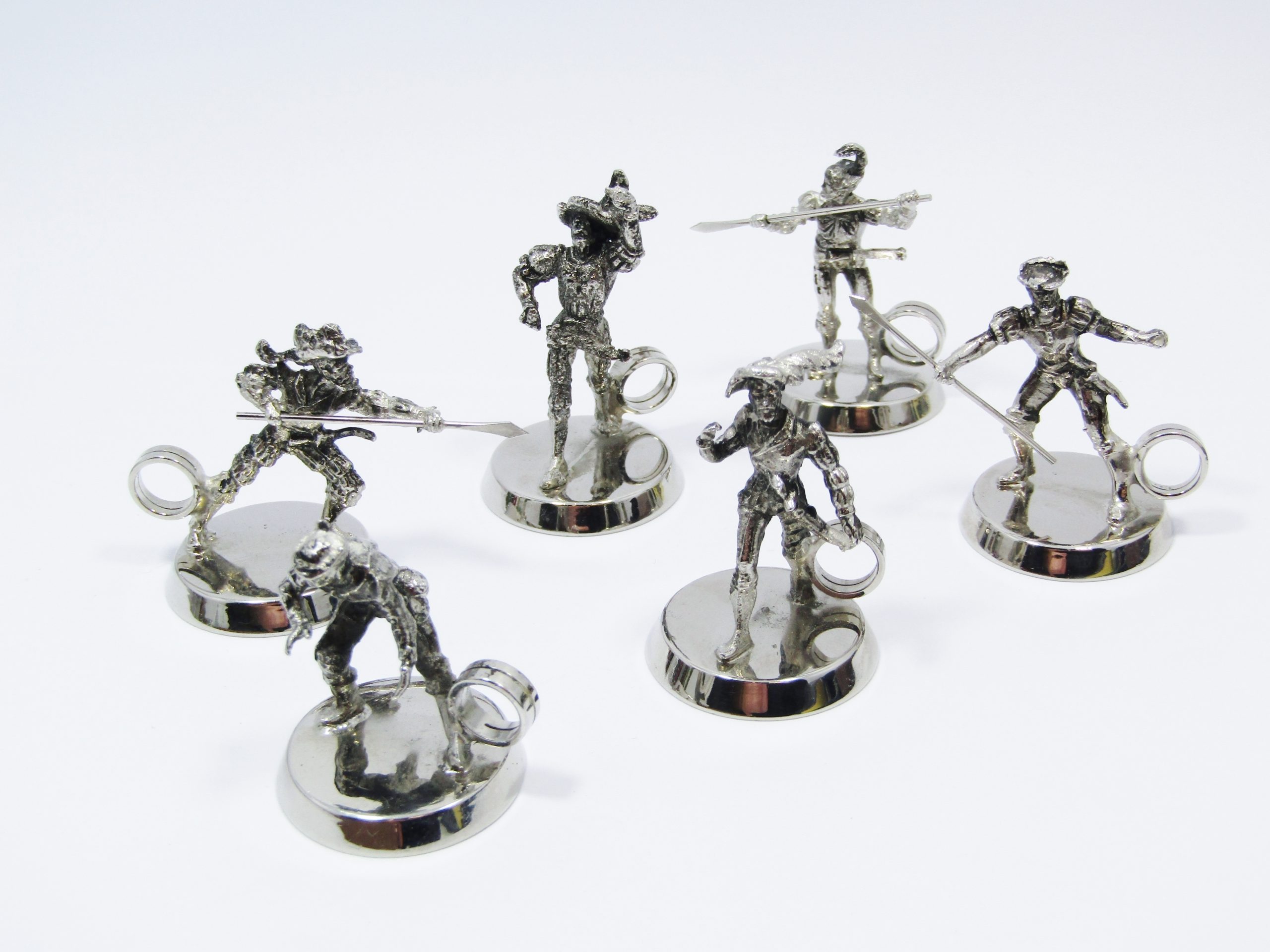 Lovely Set of Six Silver-Plated Table Place Holders