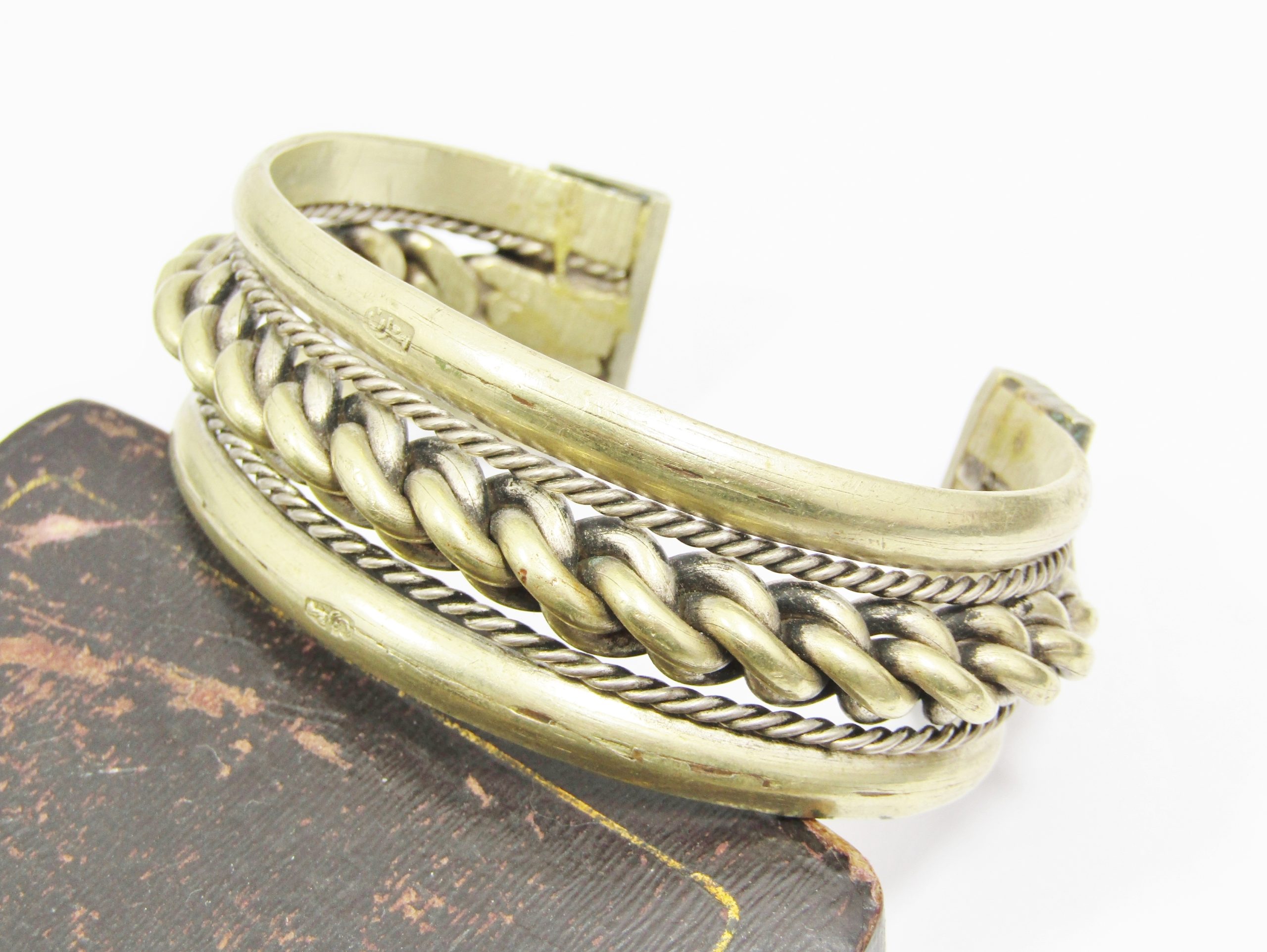 Vintage (c1942) Egyptian Bedouin Brass Cuff Bangle