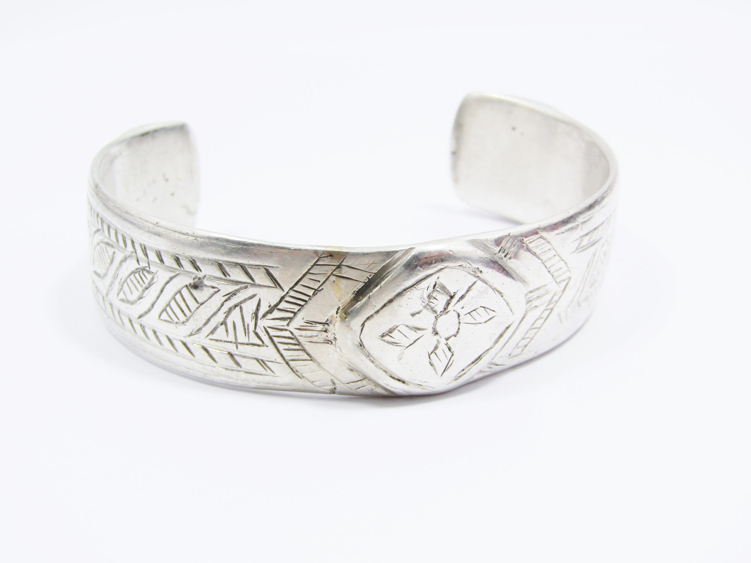 Vintage Touareg Silver-Plated Cuff Bangle