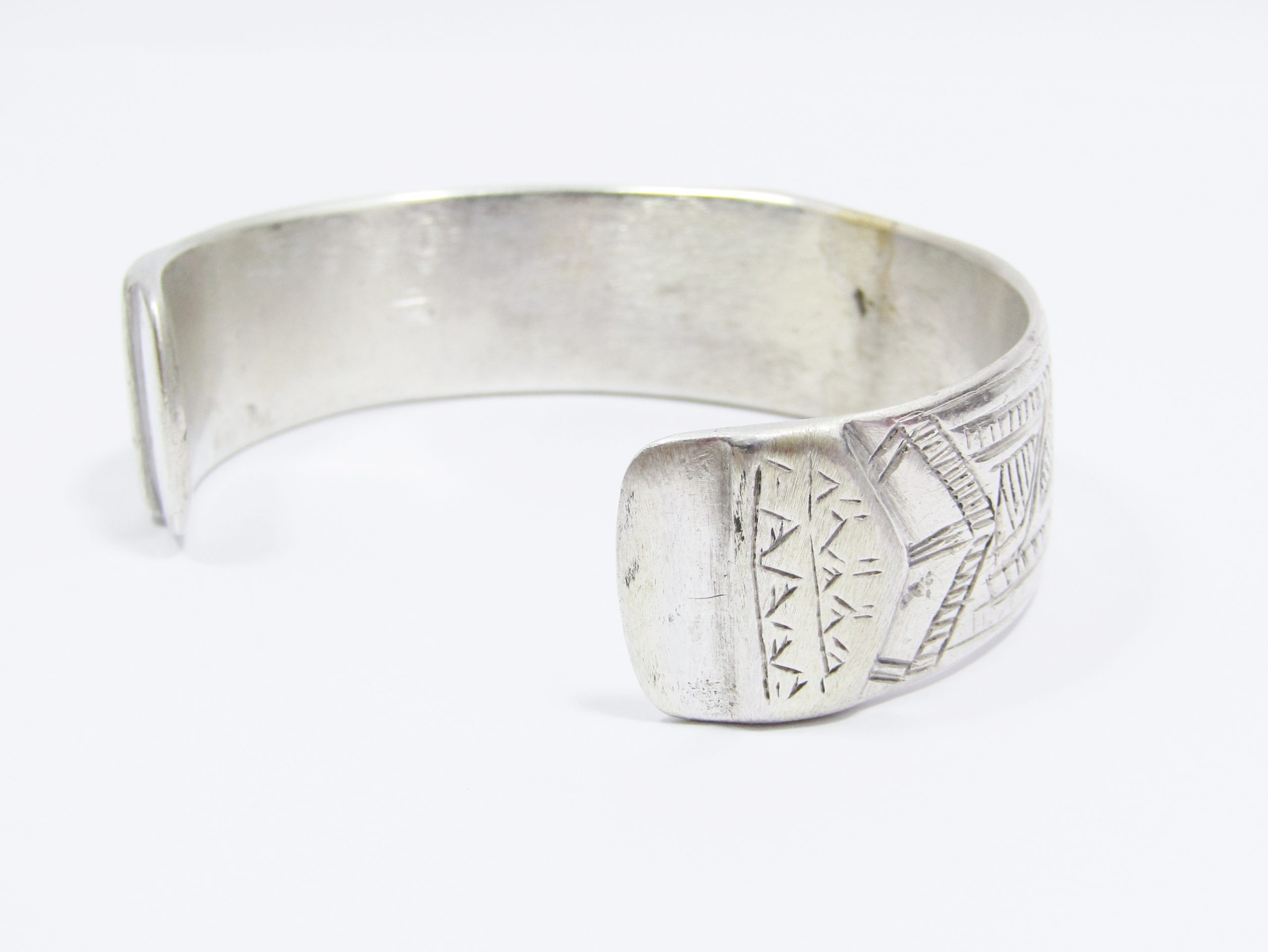 Vintage Touareg Silver-Plated Cuff Bangle