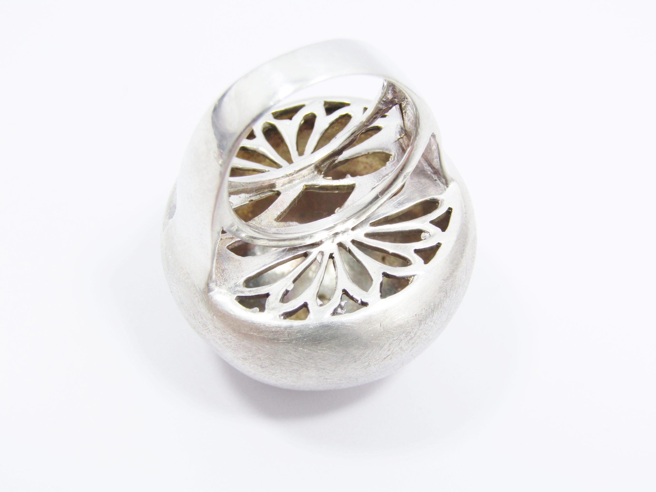 A Stunning Bespoke Sphere Design Ring Ring in Sterling Silver
