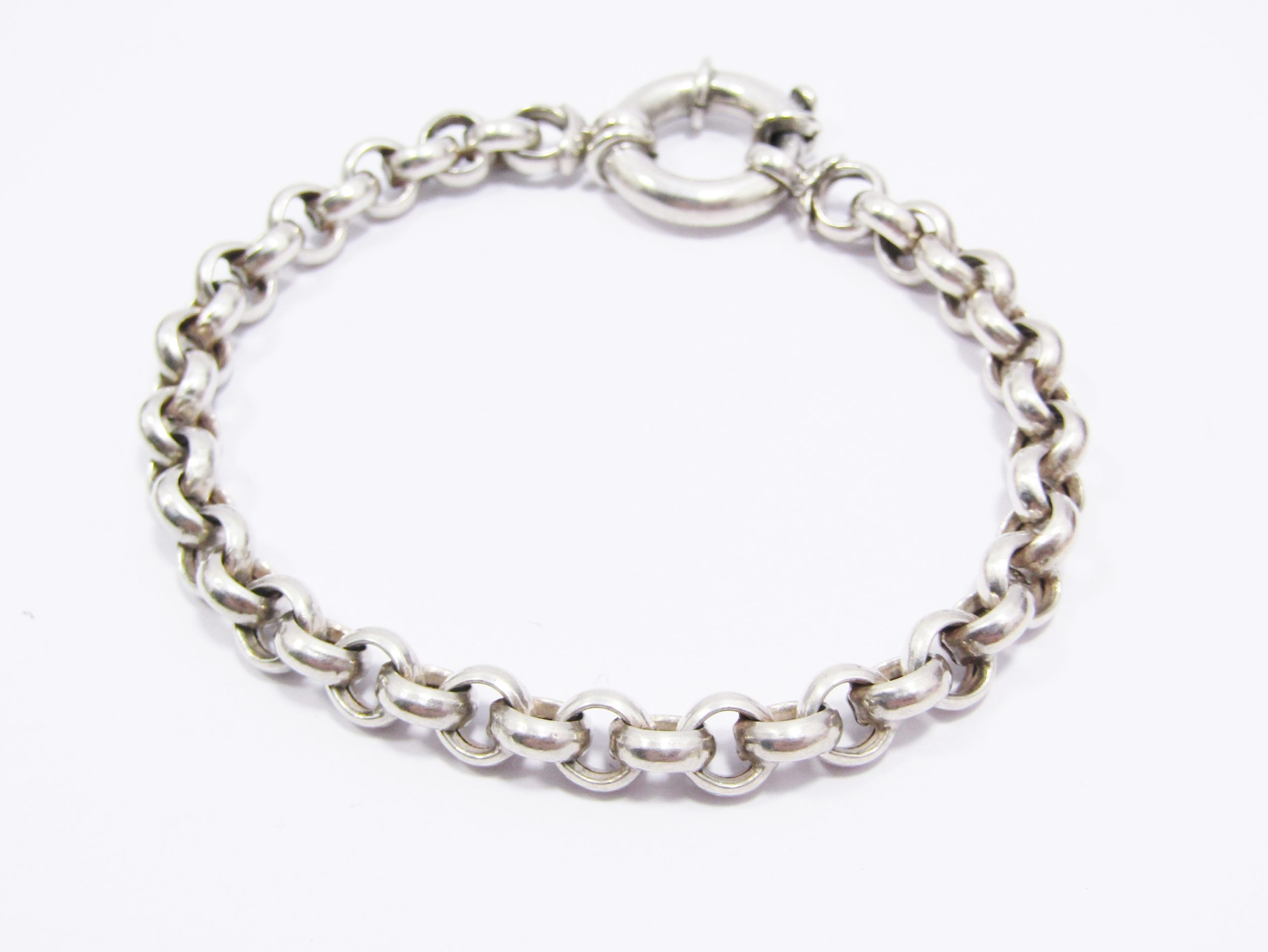 A Stunning Round Link Bracelet with a Signoretti Clasp in Sterling Silver