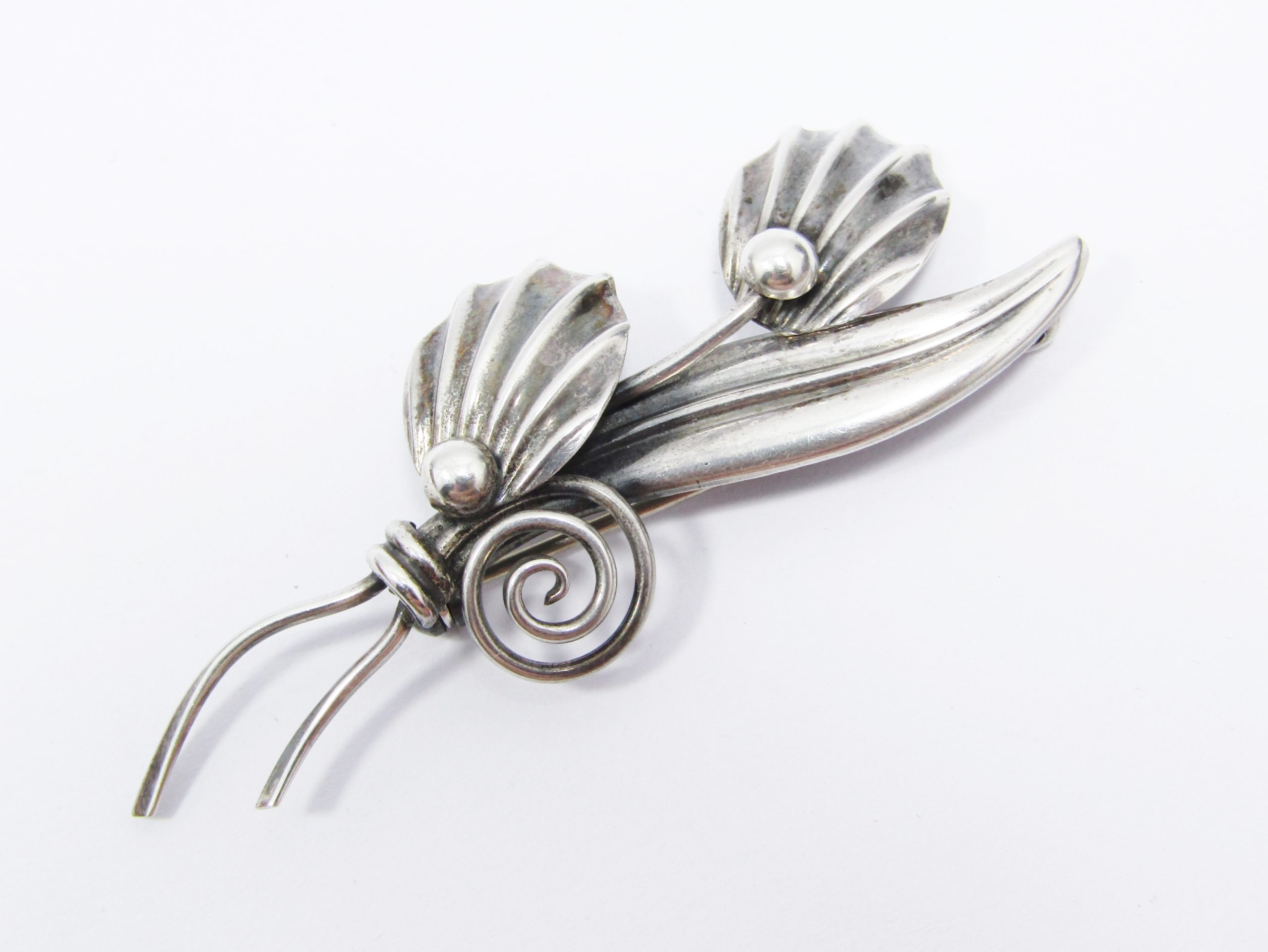 Vintage Denmark Hermann Siersbol Sterling Silver Brooch