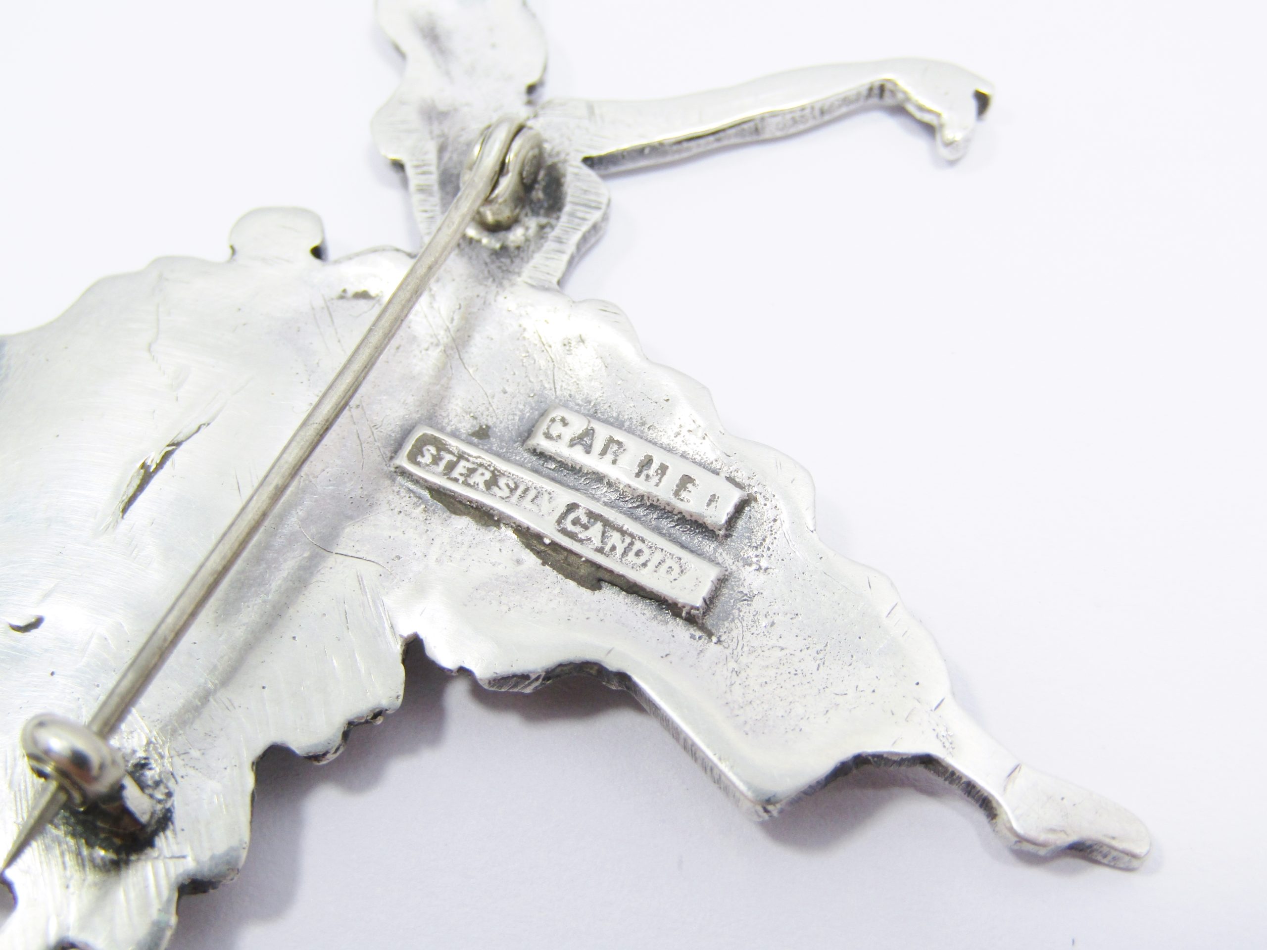 A Gorgeous Large CANDIDA Brooch Titled CARMEN in Sterling Silver