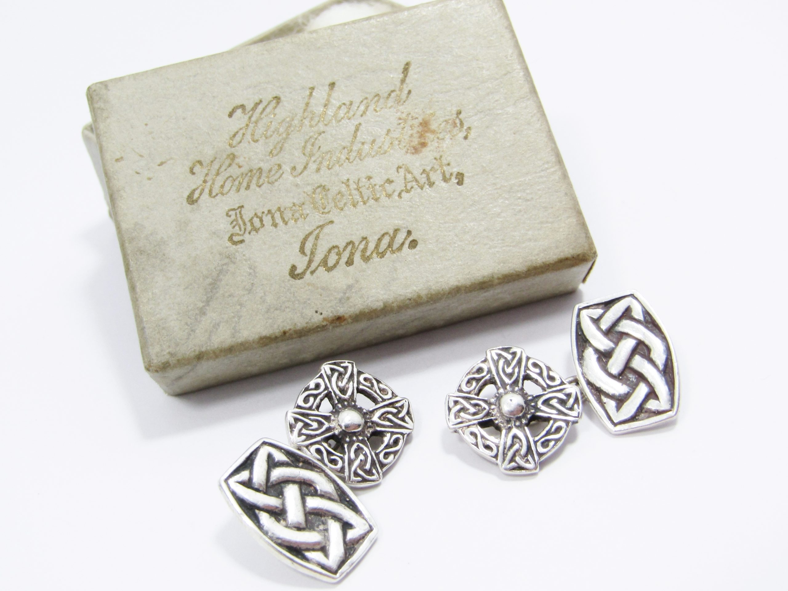 Vintage (c1960c) Scottish IONA Sterling Silver Cufflinks