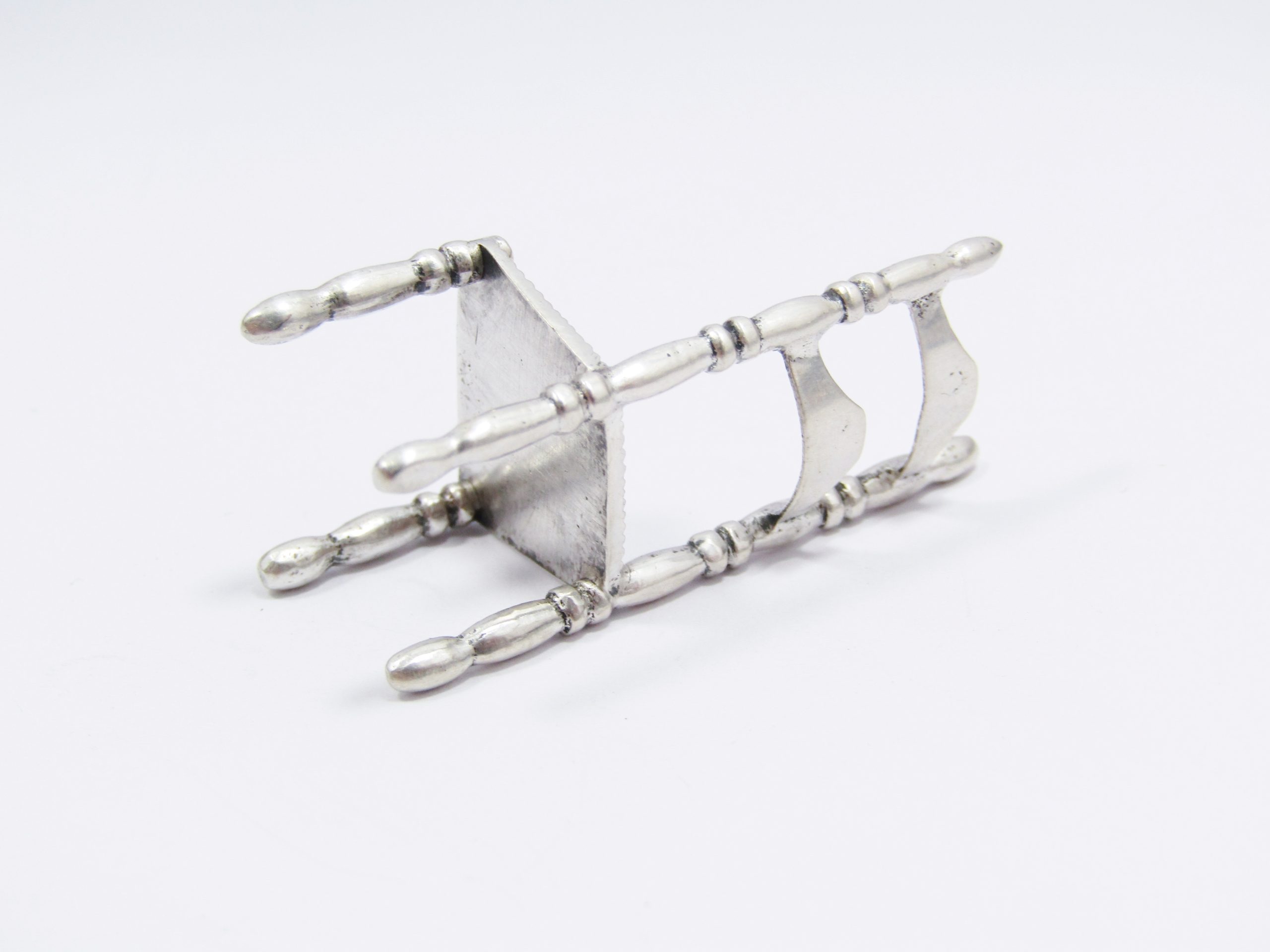 Vintage Dutch Hallmarked Miniature Silver Chair Figurine