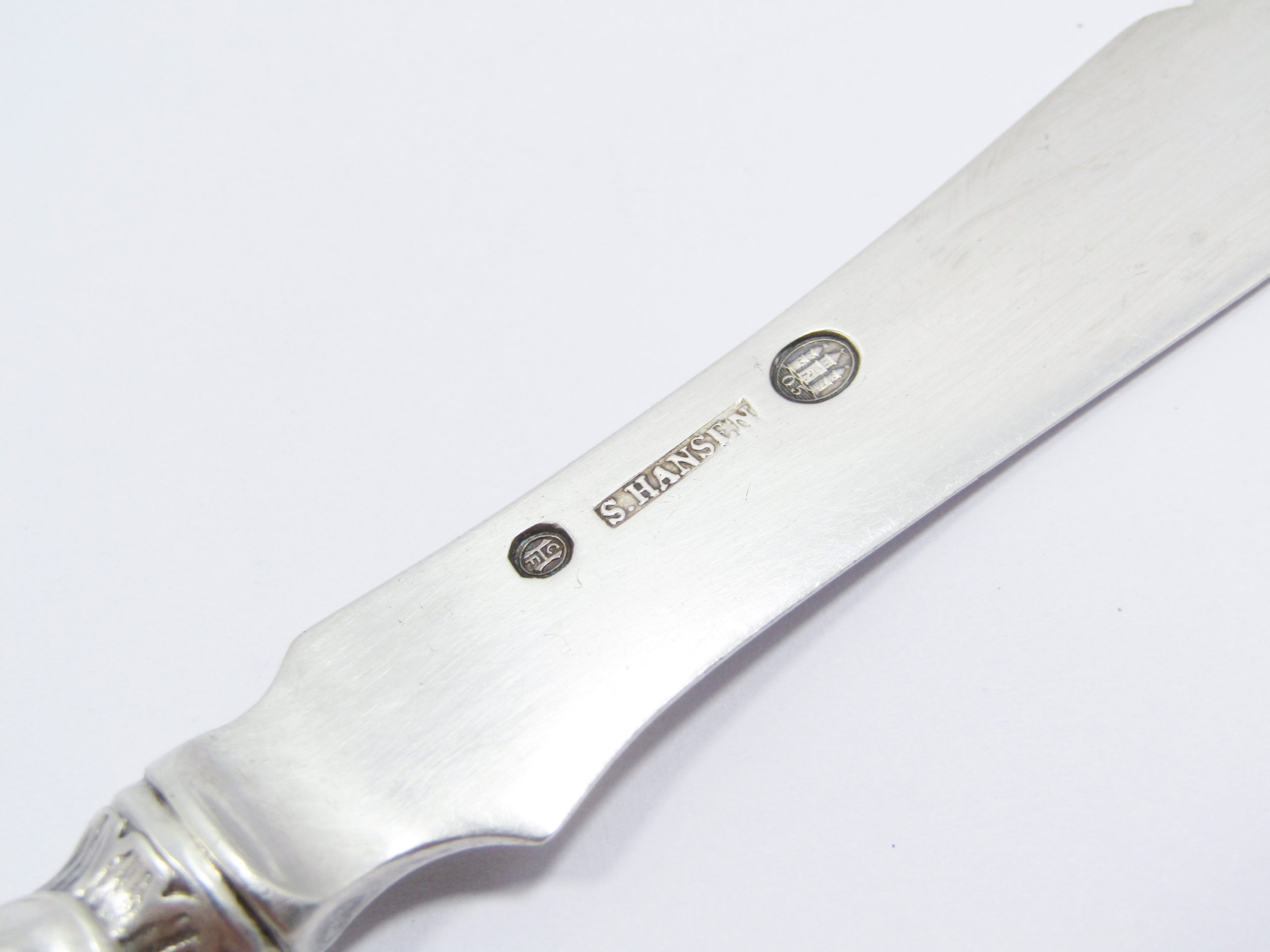 Stunning! Antique (c1905) Danish Silver Pate/Cheese/Butter Knife