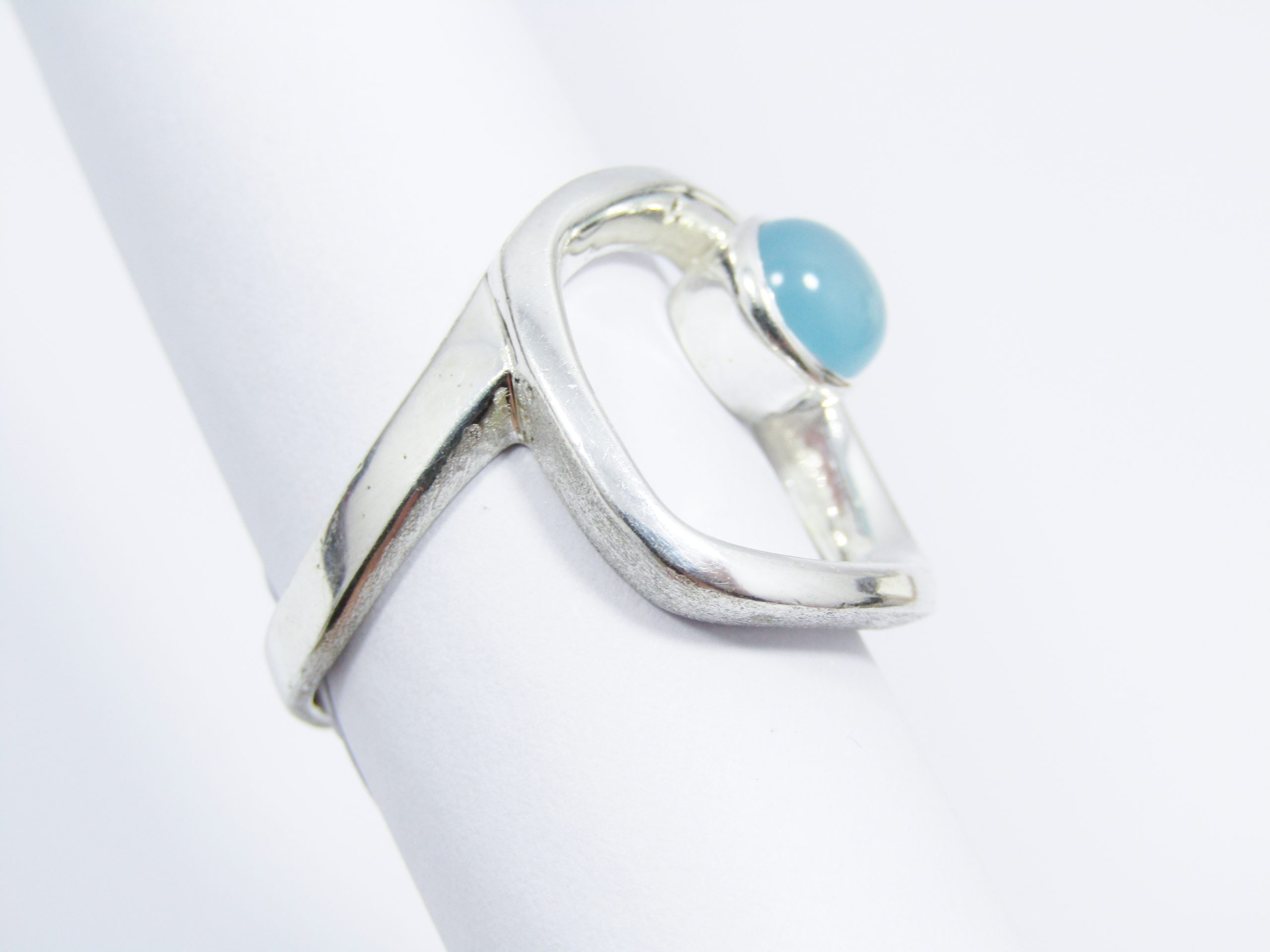 A Lovely Chalcedony Ring in Sterling Silver